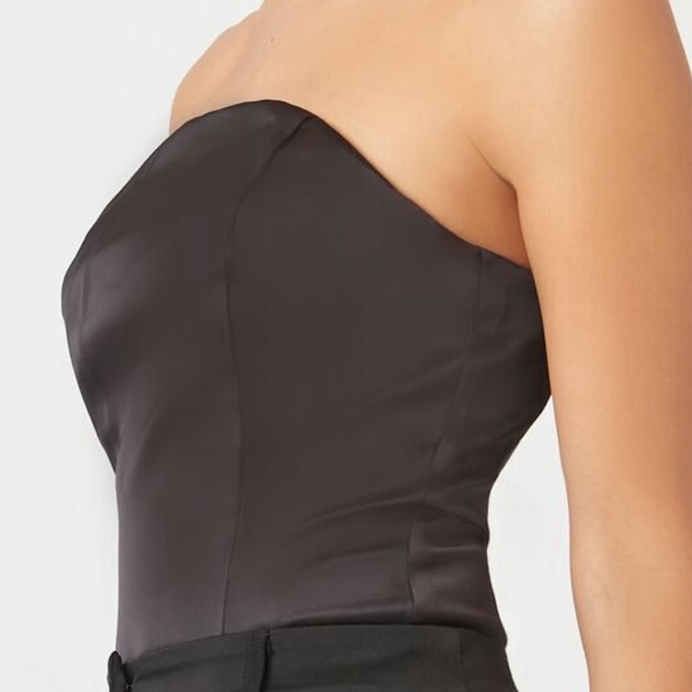 SATIN/MESH TUBE BODYSUIT